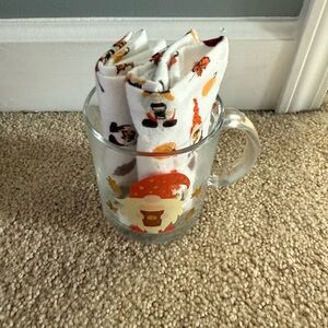 Festive Glass Mug with Holiday Design